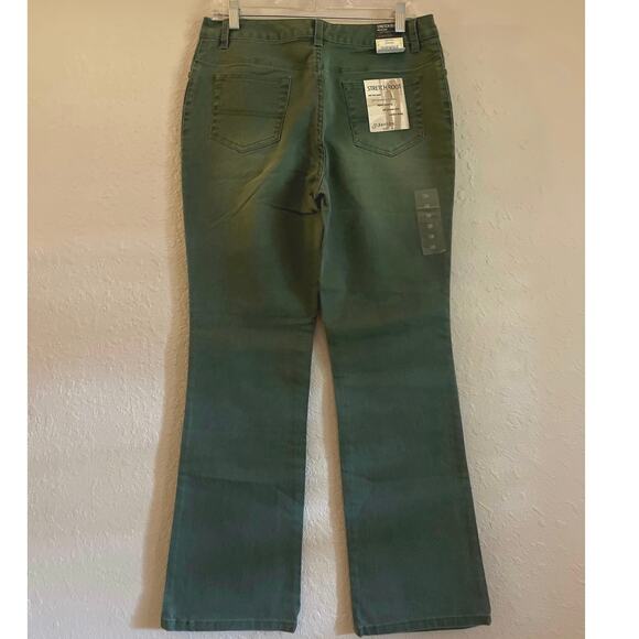 New St. John's Bay Green Jeans Womens Size 10 Bootcut Mid Rise Stretch Casual - Picture 4 of 14